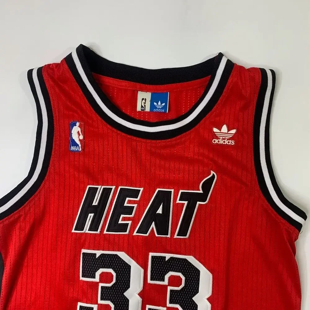 Vintage Miami Heat Jersey Mens XS Red Alonzo Mourning Adidas Hardwood +2 Length